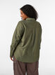 Viscose shirt with golden buttons, Green, Model image number 2