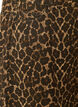 Short denim skirt with leopard print and an A-line shape, Brown, Packshot image number 3