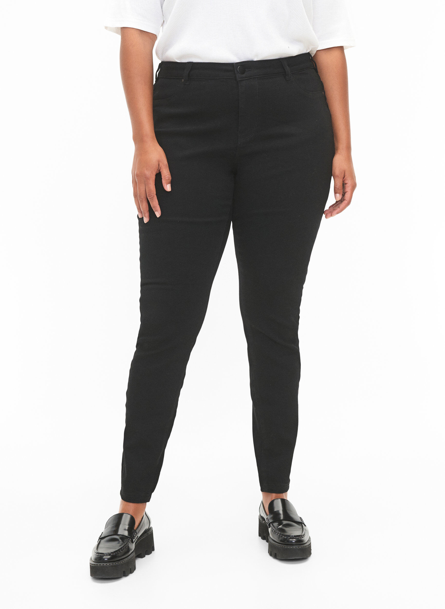 ZizzifashionJeggings in cotton blend, Black, Model image number 2