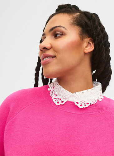 Loose collar with laces, Bright White, Model image number 0