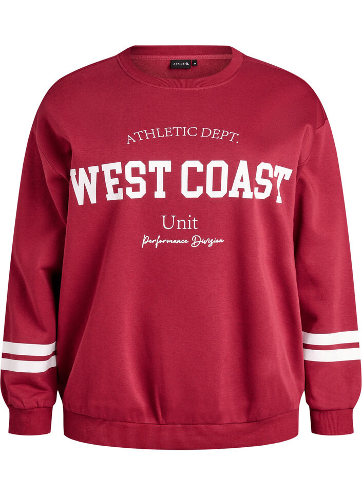 Sweatshirt with statement detail, Red, Packshot image number 0
