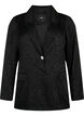 Tone-on-tone jacquard blazer in viscose, Black, Packshot image number 0