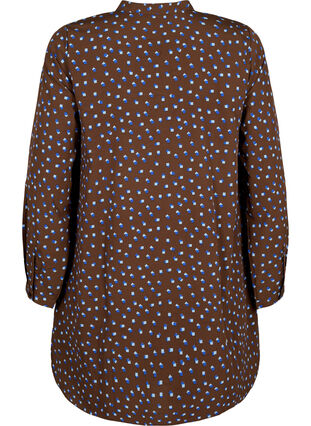 FLASH - Dotted tunic with long sleeves, Chicory Coffee AOP, Packshot image number 1