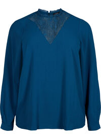 SHOCK PRICE - Long sleeved blouse with lace detail