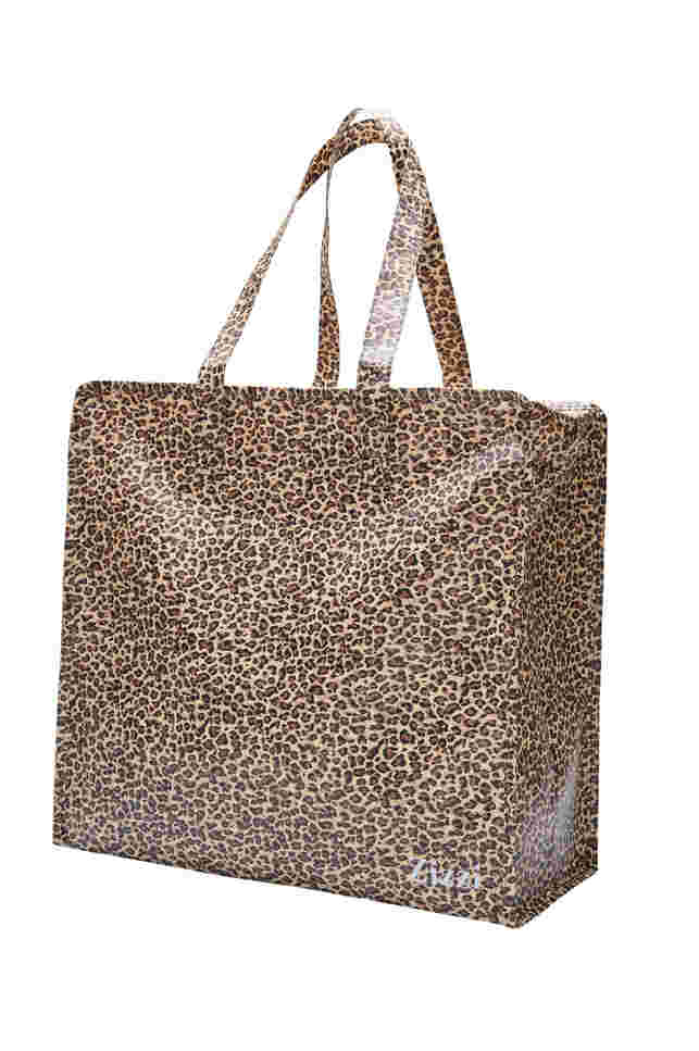 Shopping bag with zip, Leo AOP, Packshot image number 0