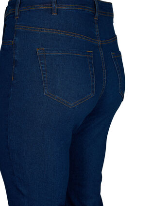 FLASH - High waisted jeans with bootcut, Blue denim, Packshot image number 3