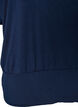 Jersey blouse with elbow-length balloon sleeves, Blue, Packshot image number 3
