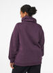Sweatshirt with high collar and pockets, Purple, Model image number 2
