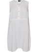 Sleeveless cotton muslin dress with tie string, White, Packshot image number 0