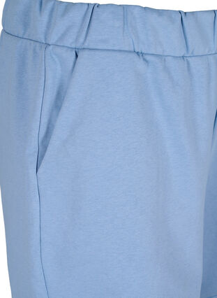 Plain workout shorts with pockets, Faded Denim, Packshot image number 2