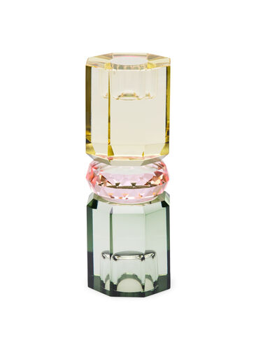 Crystal candle holder, Butter/Olive Comb, Packshot image number 0