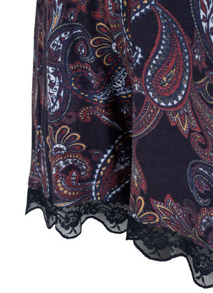 Viscose pyjama shorts with lace detail, PAISLEY PRINT, Packshot image number 3