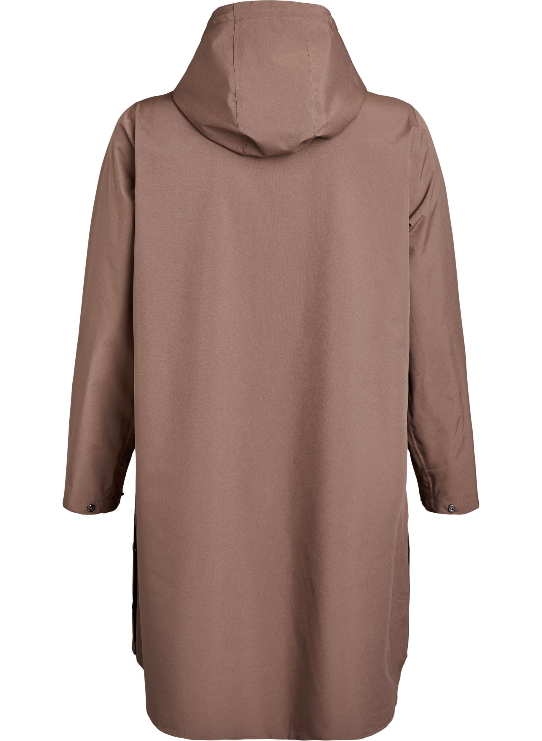 ZizzifashionRain jacket with pockets and hood, Brown, Packshot image number 1