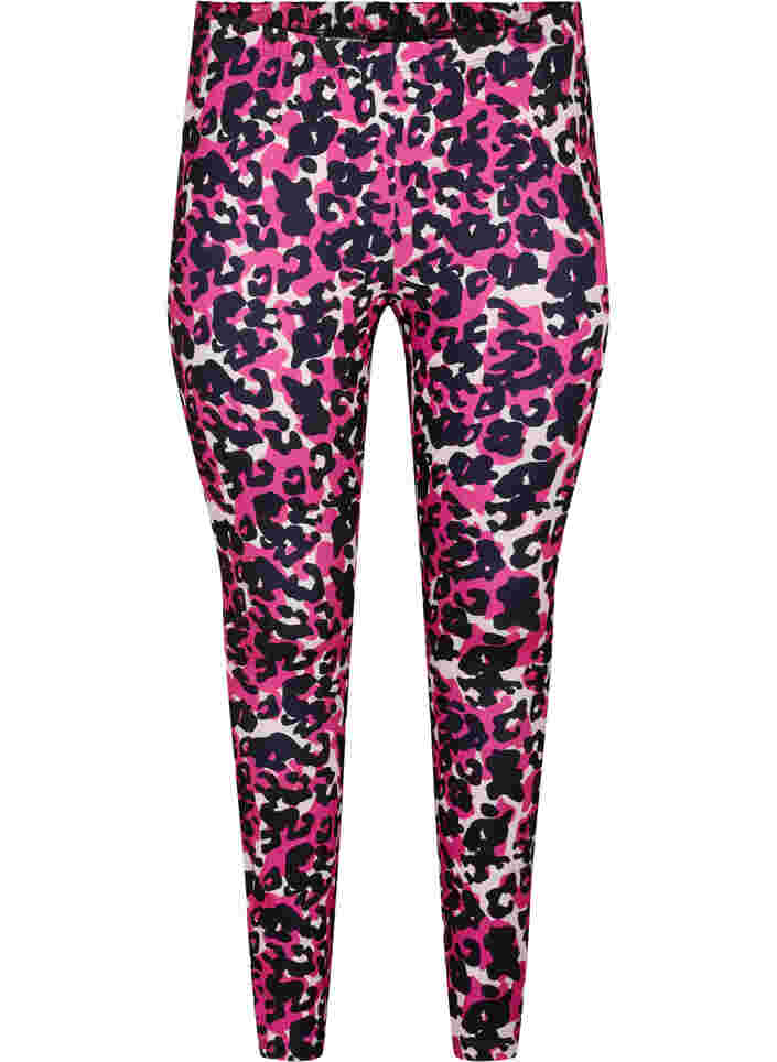 Printed leggings, Pink Leo, Packshot image number 0
