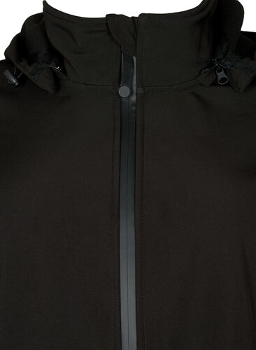 Short softshell jacket with detachable hood, Black, Packshot image number 2