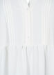 FLASH - Short dress with pleats and long sleeves, White, Packshot image number 2