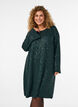 Short sequin dress with an A-line shape, Green, Model image number 0