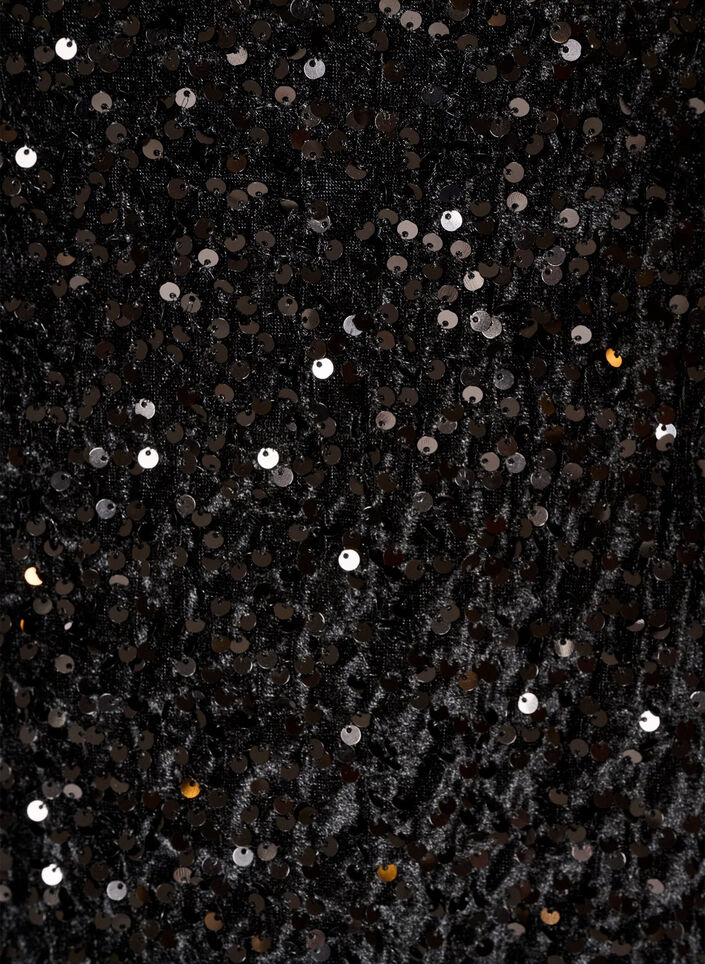 Short sequin skirt, Black, Packshot image number 2
