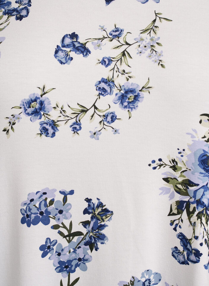 T-shirt with floral print, Vanilla, Packshot image number 2