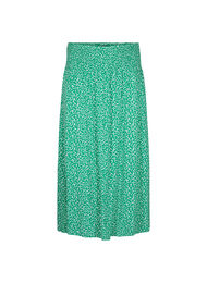 FLASH - Viscose maxi skirt with smocking, Bright Green Wh.AOP, Packshot