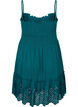 Viscose smock beach dress with embroidery anglaise, Deep Teal, Packshot image number 1