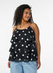 Layered top with ruffles and spaghetti straps, Black, Model image number 0