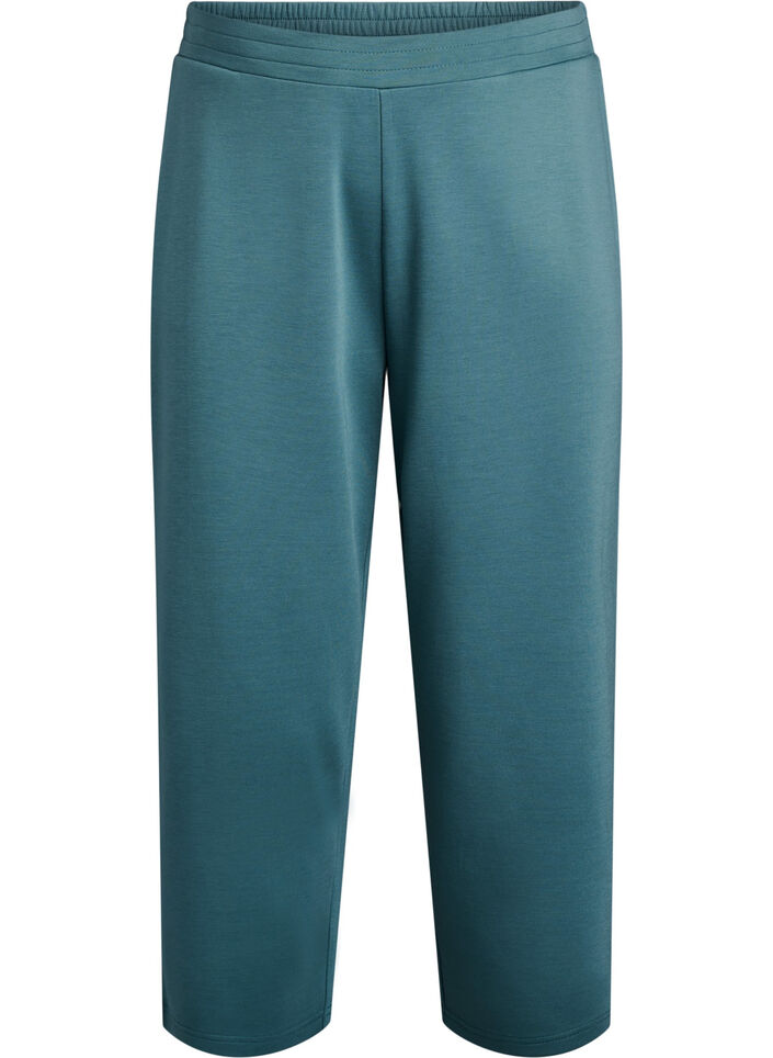 7/8 modal mix pants with pockets, Green, Packshot image number 0