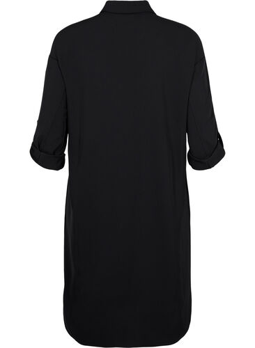 Long dress jacket with button closure, Black, Packshot image number 1