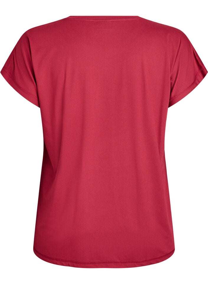 Solid-coloured training T-shirt, Red, Packshot