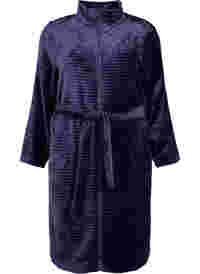 Dressing gown with pockets and zip