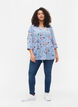 Dotted blouse with 3/4 sleeves, Outline Flower, Model image number 1
