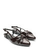 Slingback with bow detail and patent look, Brown, Packshot image number 1