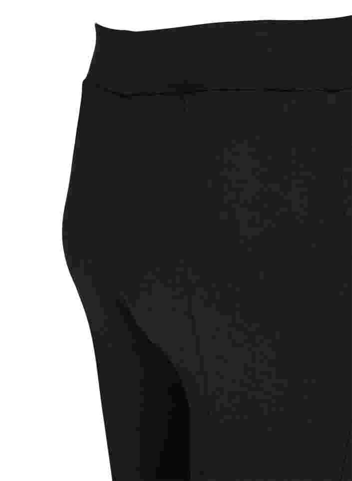 Leggings with elastic band and zipper, Black, Packshot image number 2