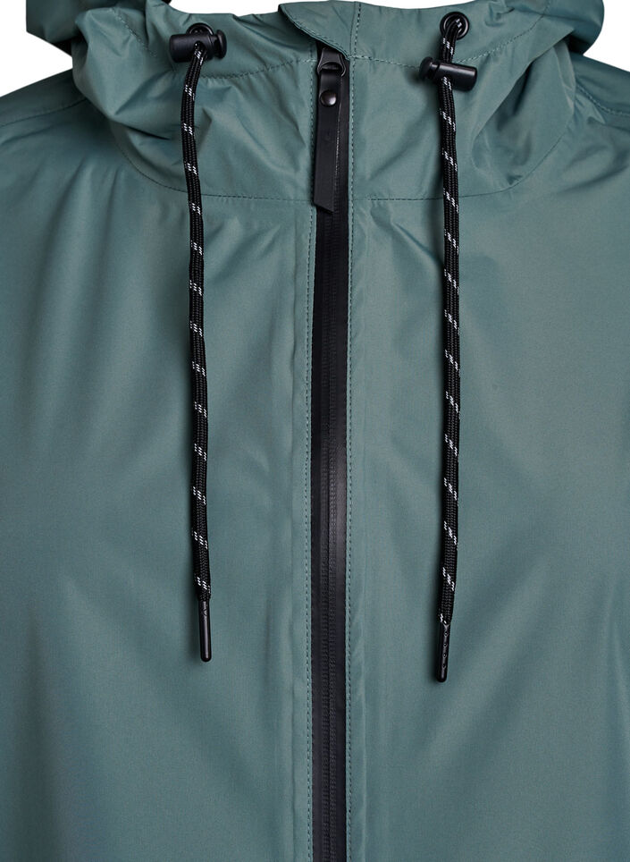 Rain jacket with pockets and hood, Green, Packshot image number 2