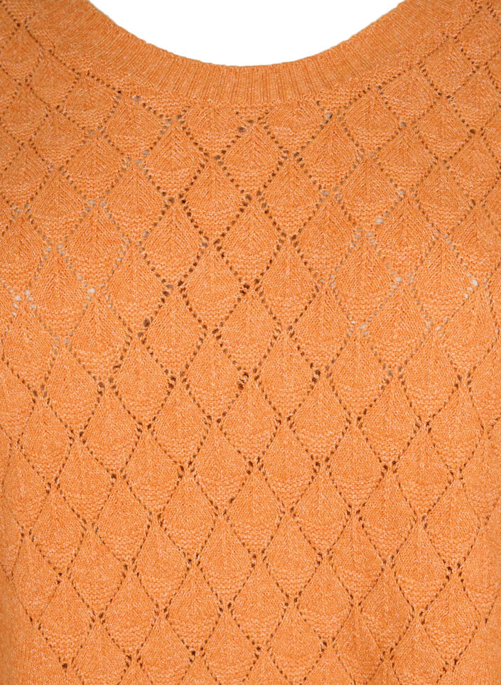 Knitted blouse with lace pattern, Marmelade Mel., Packshot image number 2