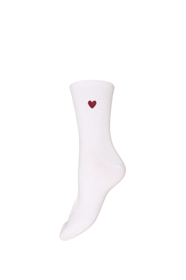 Cotton socks with pattern, White, Packshot image number 0