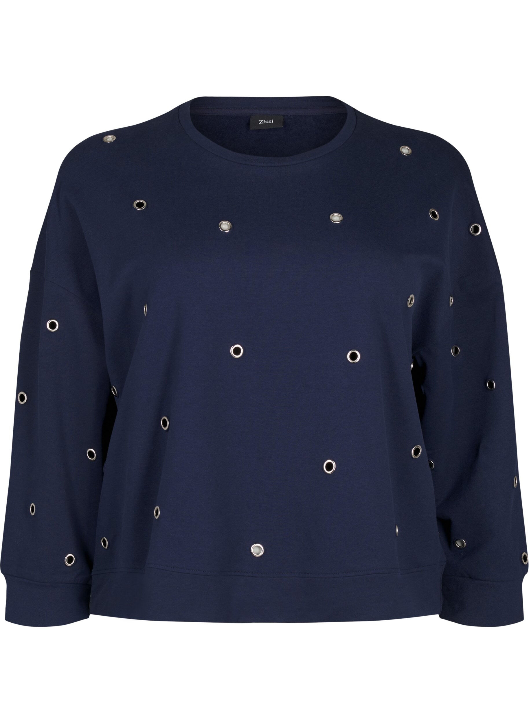 Zizzifashion Sweatshirt with eyelets, Blue, Packshot image number 0