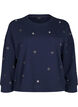 Sweatshirt with eyelets, Blue, Packshot image number 0