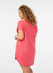 Short sleeve nightgown with text print, Red, Model image number 2