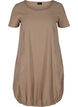 Short-sleeved cotton dress, Brown, Packshot image number 0