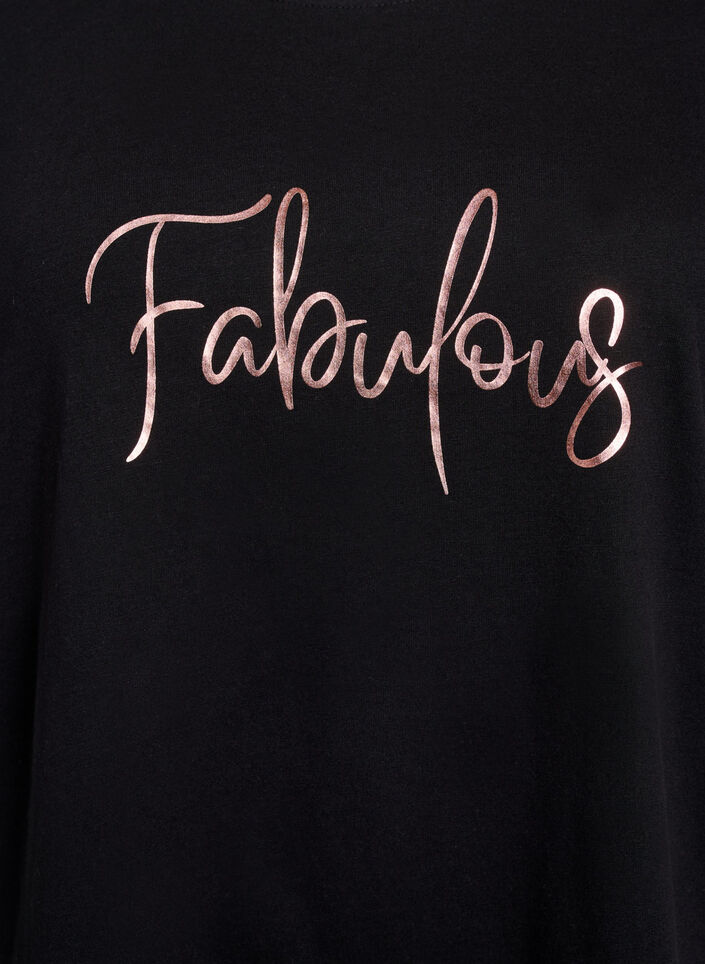 T-shirt with motif, Black, Packshot image number 2