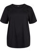 Organic cotton T-shirt with embroidery details, Black, Packshot image number 0
