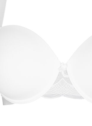 Moulded bra with mesh, Bright White, Packshot image number 2