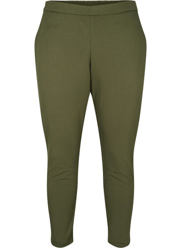 Cropped trousers with pockets, Forest Night, Packshot image number 0