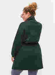 High-neck jumper dress with adjustable waist, Pine Grove, Model