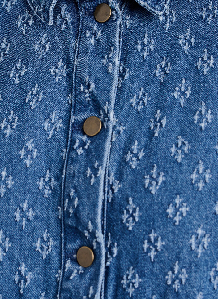 Denim jacket with a distressed pattern, Blue, Packshot image number 2