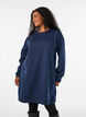 Loose sweatshirt dress with pockets, Blue, Model image number 0