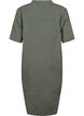 FLASH - Short sleeved midi dress in cotton, Balsam Green, Packshot image number 1