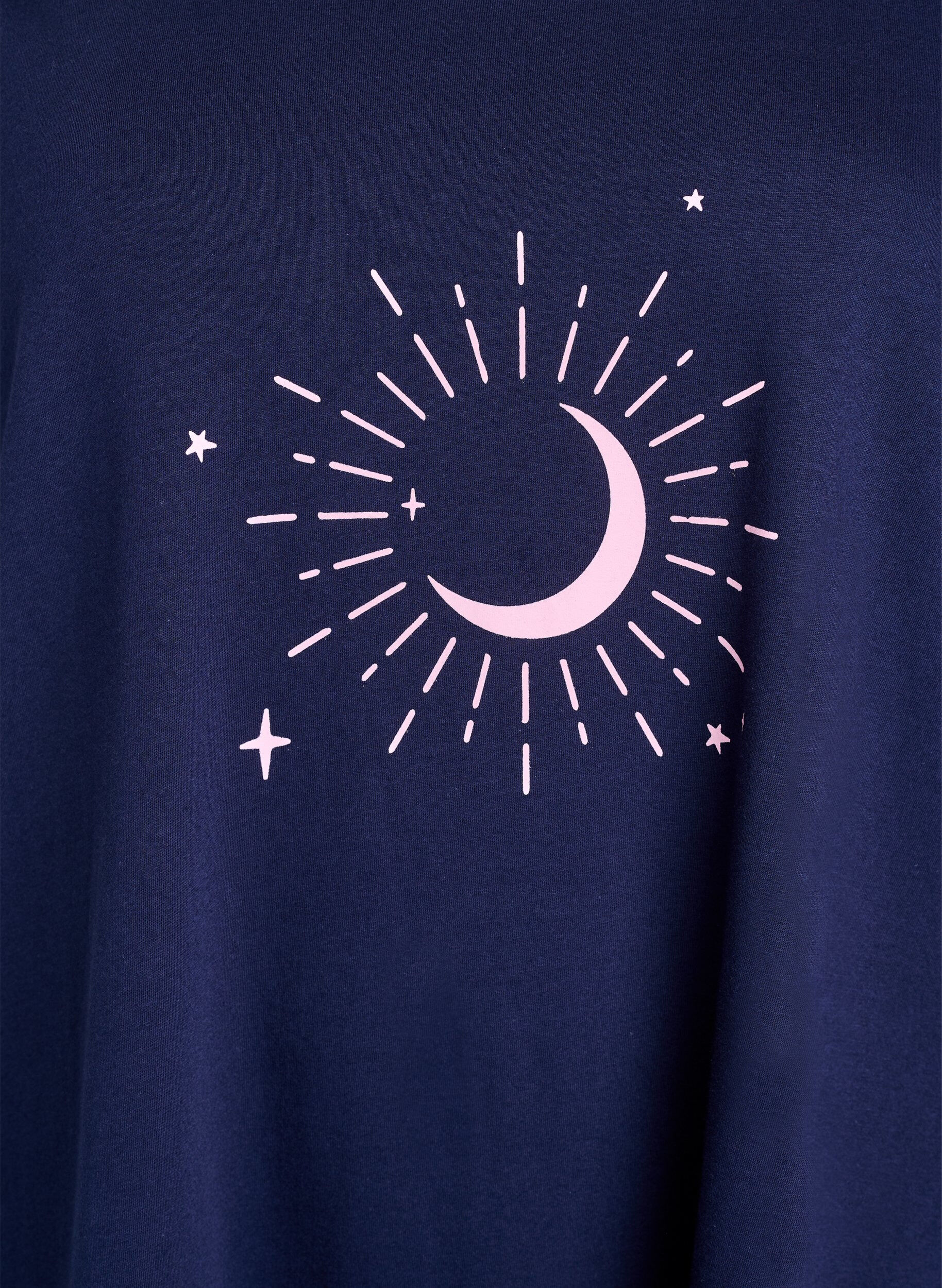 Zizzifashion Short-sleeved nightgown in organic cotton, Blue, Packshot image number 2