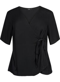 Viscose blouse with wrap